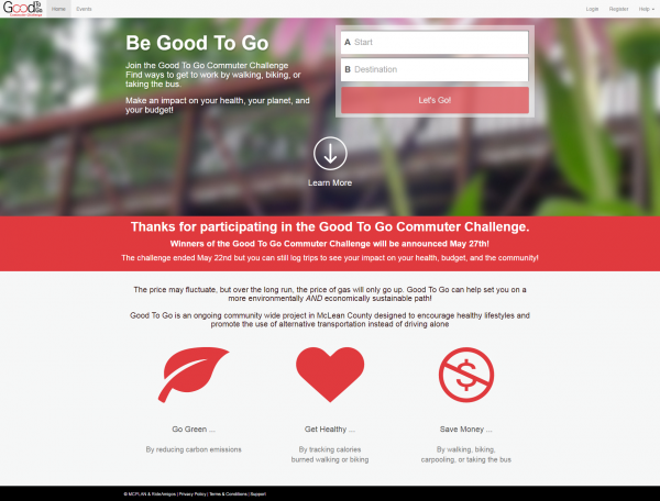 Good to Go Challenge website